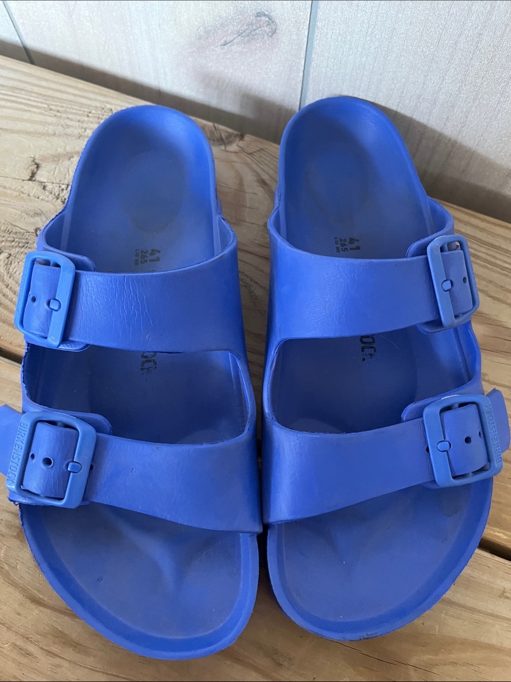 Birkenstock Kids Royal Blue Two-Buckle Slides